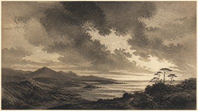 sweeping panoramic landscape with a dramatic sky