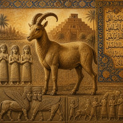 animal standing in natural pose — Iraqi Art Style