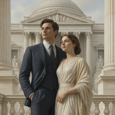 portrait of two people together