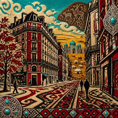 Kazakh Art Style Style Transfer Example
