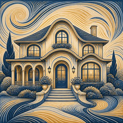 house with front view — Visual Rhythm Art Style