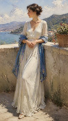 full-length portrait of an elegant figure
