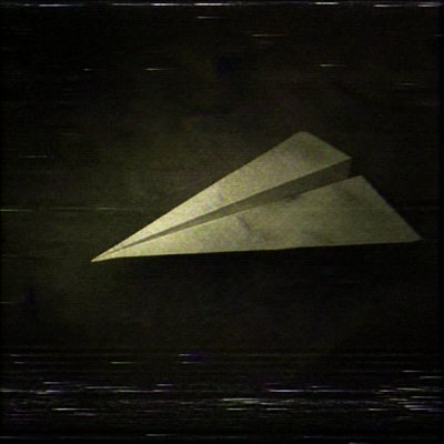a paper plane, clean minimal composition on a plain background, no text