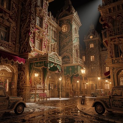 Extremely busy city center