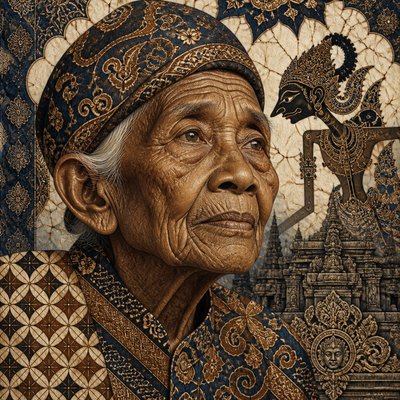 close-up portrait of an elderly person with expressive weathered features