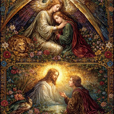 Do not use words to create the idea:

“Keep me as the apple of the eye, hide me under the shadow of thy wings,” (Psalms 17:8, KJV)

“As for me, I will behold thy face in righteousness: I shall be satisfied, when I awake, with thy likeness.” (Psalms 17:15, KJV)
