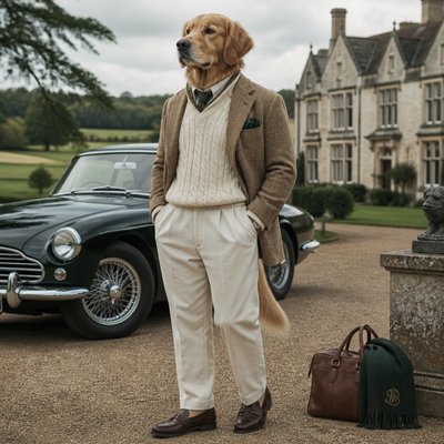 animal standing in natural pose — Old Money Fashion Style
