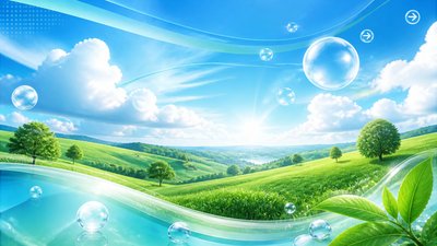 rolling hills with scattered trees under a big dramatic sky, no people