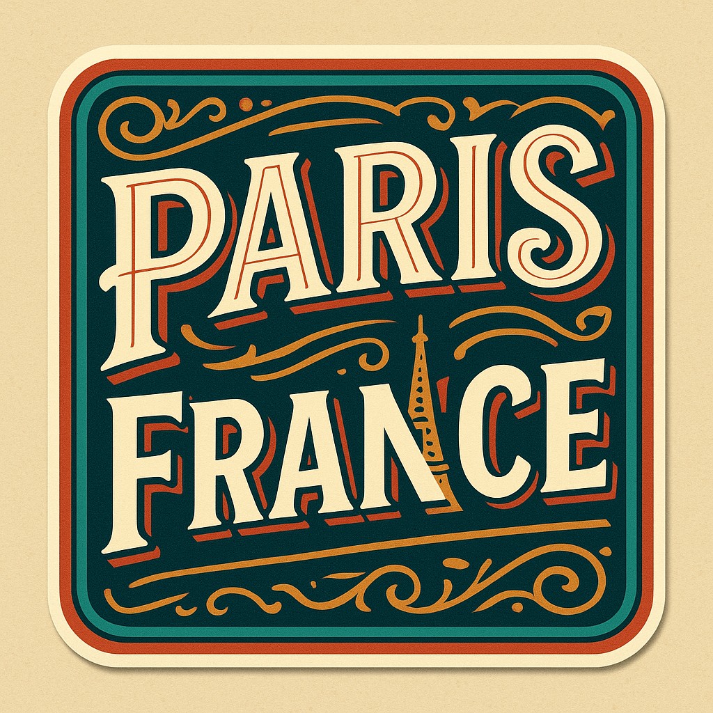 Typography Sticker Design Style Transfer Example