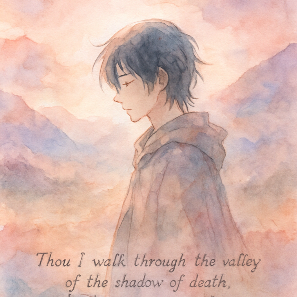 Thou I walk through the valley shadow of death I shall fear no evil