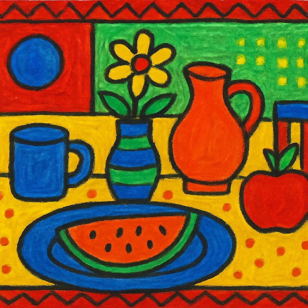 still life with everyday objects