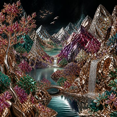 wide landscape with natural scenery — Luxury High Jewelry Design