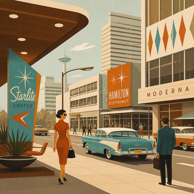 urban street with city activity