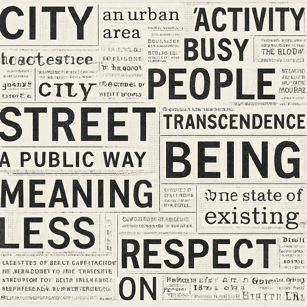 urban street with city activity