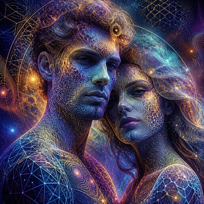 portrait of two people together