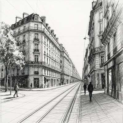 Linear Perspective Art Style Style Transfer Example