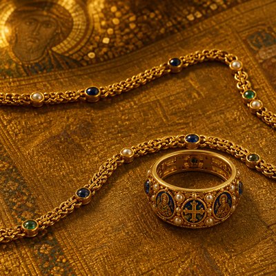 Byzantine Jewelry Design Style Transfer Example