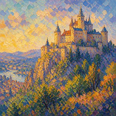 majestic castle on a hilltop