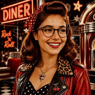 Rockabilly Aesthetic Style Transfer Example