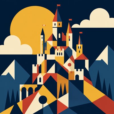 majestic castle on a hilltop