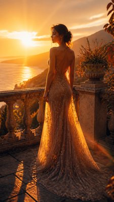 full-length portrait of an elegant figure