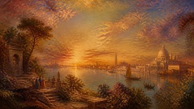 sweeping panoramic landscape with a dramatic sky