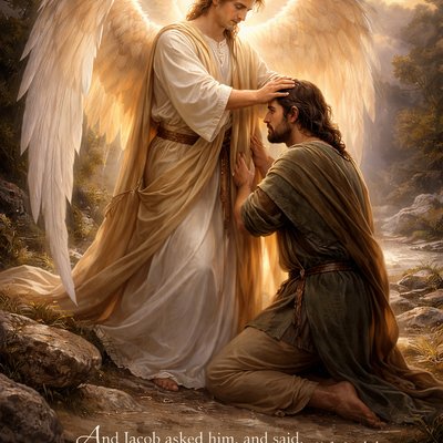 “And Jacob asked him, and said, Tell me, I pray thee, thy name. And he said, Wherefore is it that thou dost ask after my name? And he blessed him there.” (Genesis 32:29, KJVA) The angel blessing Jacob is masculine.

