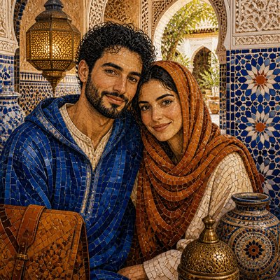 portrait of two people together