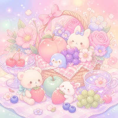 Kawaii Pastel Anime Art Style 3