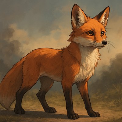 animal standing in natural pose
