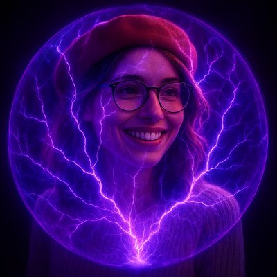 Plasma Globe Portraiture Style Transfer Example