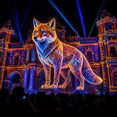 animal standing in natural pose — Projection Mapping Style