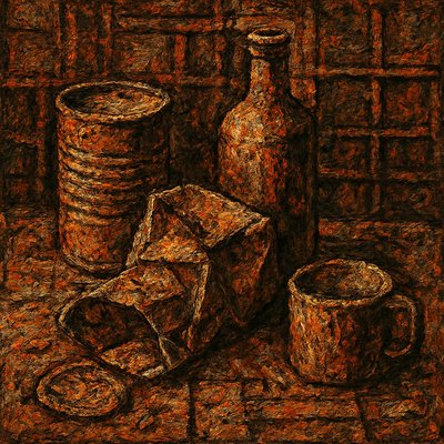 still life with everyday objects