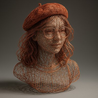 Bonsai Wire Sculpture Style Transfer Example