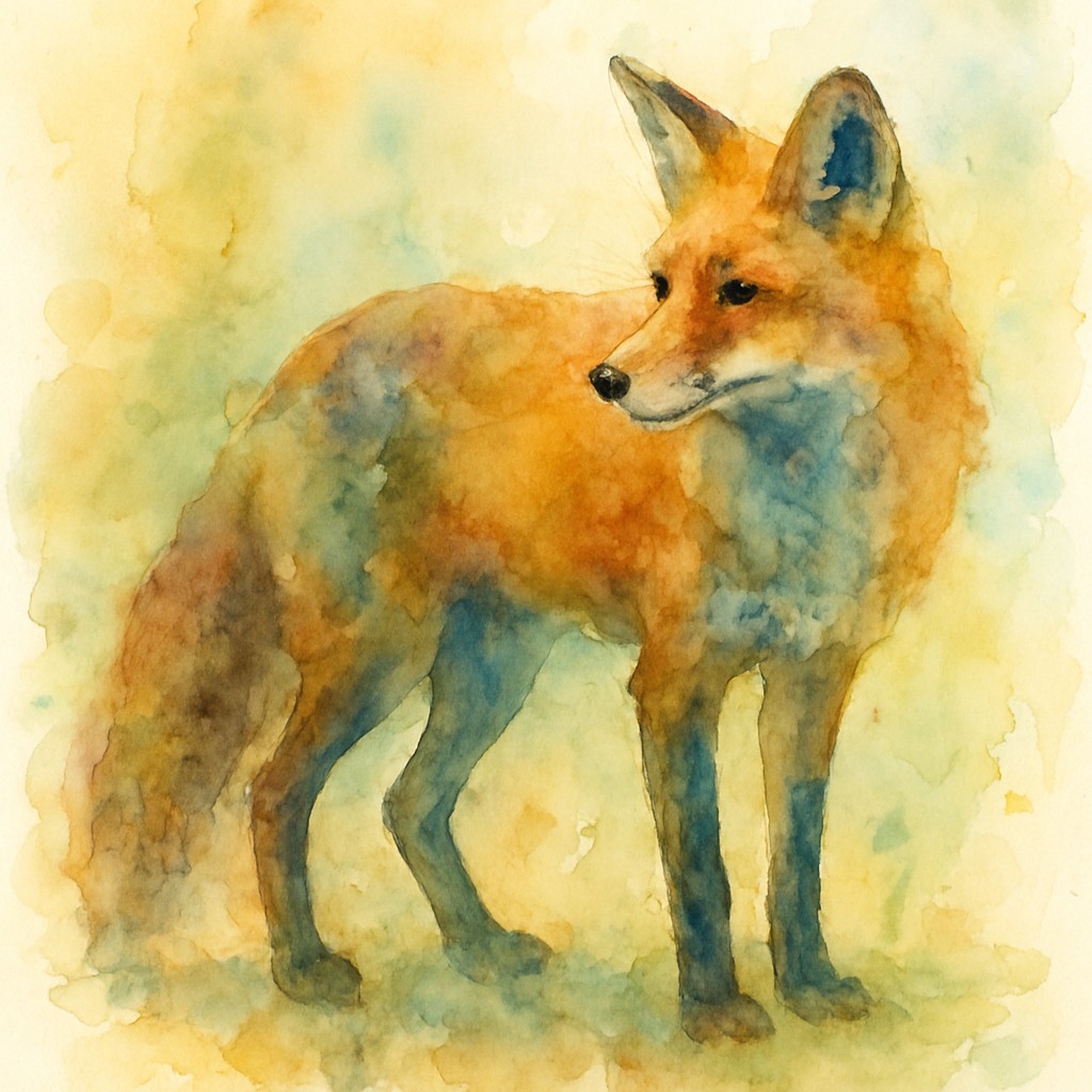 animal standing in natural pose