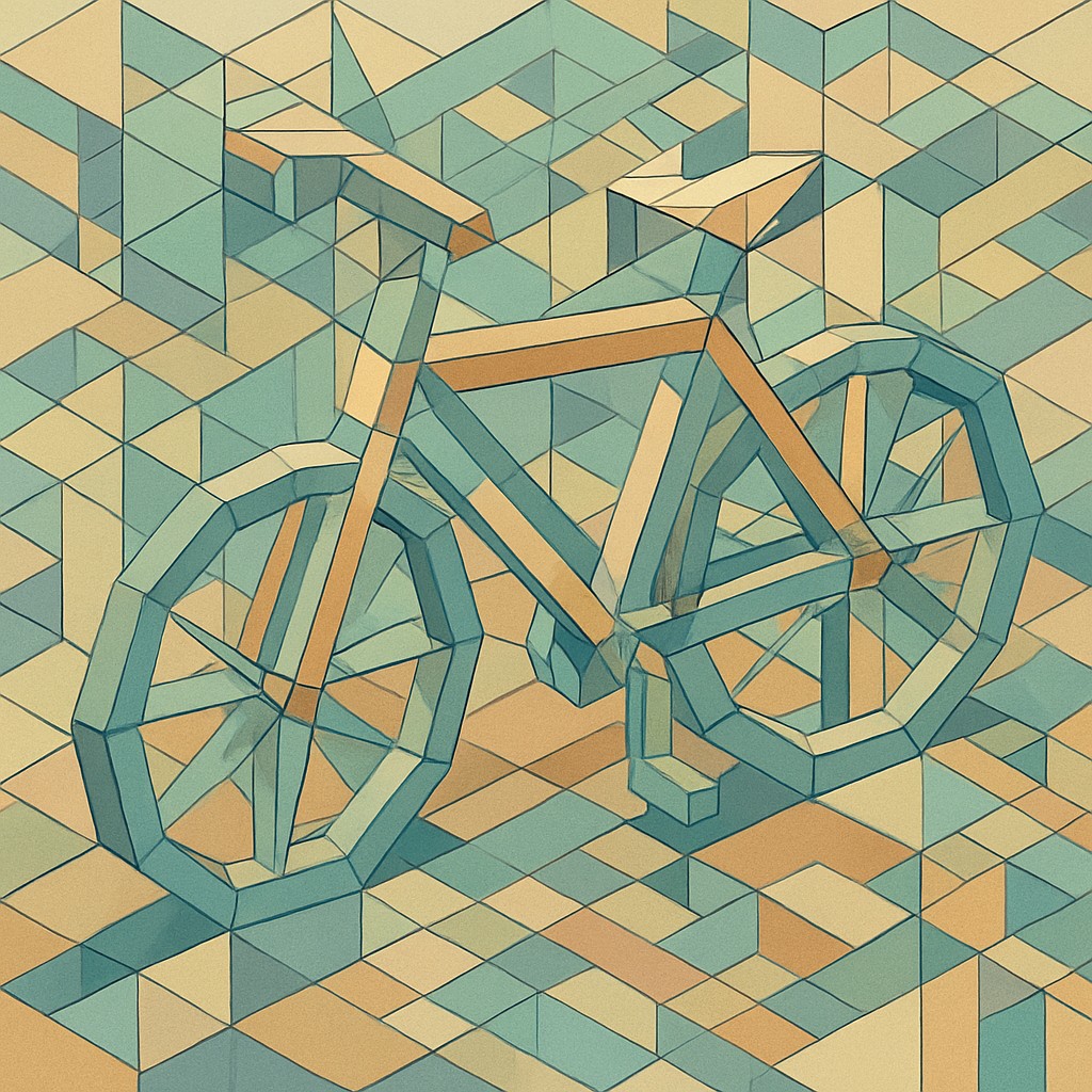 bicyle resting against a wall