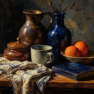 still life with everyday objects