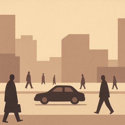 urban street with city activity