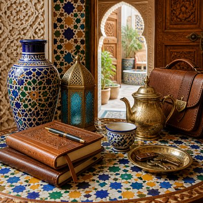 still life with everyday objects — Moroccan Art Style