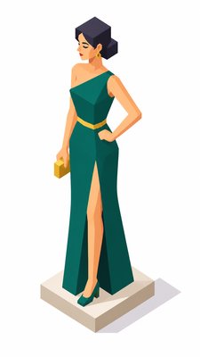 full-length portrait of an elegant figure