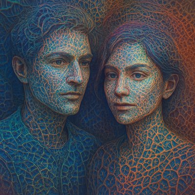 portrait of two people together