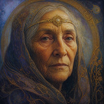 close-up portrait of an elderly person with expressive weathered features