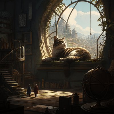 a cat lounging in a sunlit window