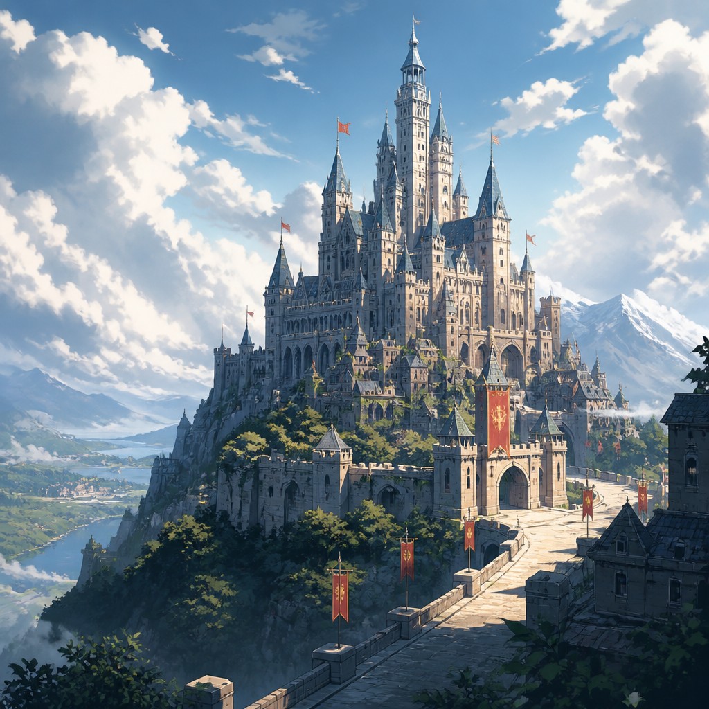 majestic castle on a hilltop