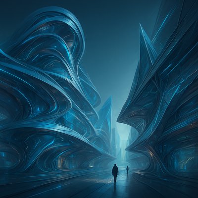 Futuristic Architecture Art Style Transfer Example