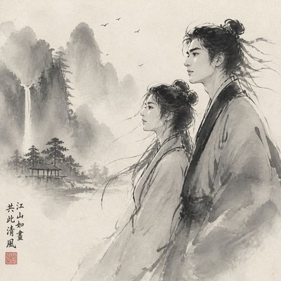 portrait of two people together
