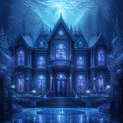 house with front view — Cool Palette Art Style