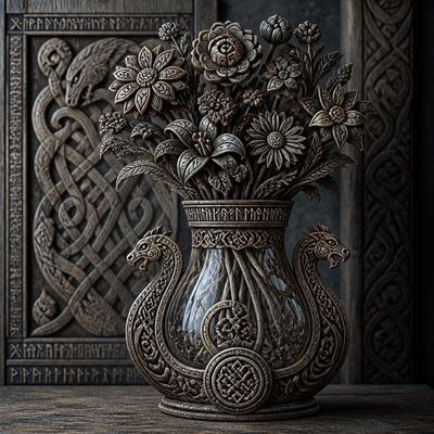 bouquet of flowers in a glass vase