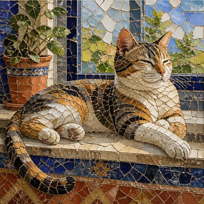 a cat lounging in a sunlit window