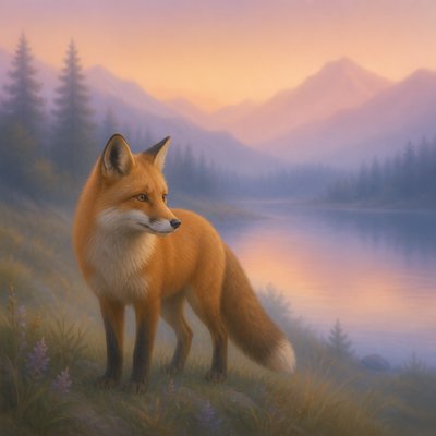 animal standing in natural pose — Gradation Art Style
